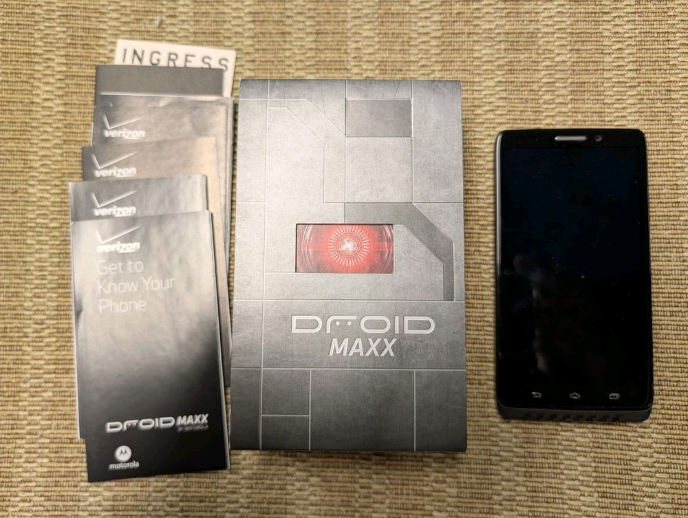 Motorola Droid Maxx – 16 GB – Black (Verizon) 2013 Smartphone Cell Phone Google
