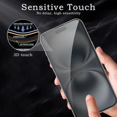 2+2 Pack Privacy Screen Protector for iPhone 16, Anti-Spy Tempered Glass