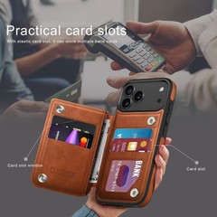 iPhone 17 Pro Max Case Wallet with Card Holder, RFID Blocking Leather Protection