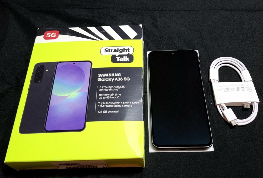 Samsung Galaxy A36 5G 128GB A366U Straight Talk Smartphone – Excellent