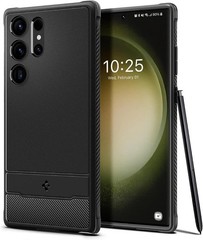 Spigen Rugged Armor Designed for Galaxy S23 Ultra Case (2023) – Matte Black