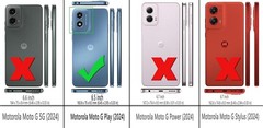 Moto G Play 2024 Case with 2pcs Screen Protector Shock-Absorption TPU Rubber Cov