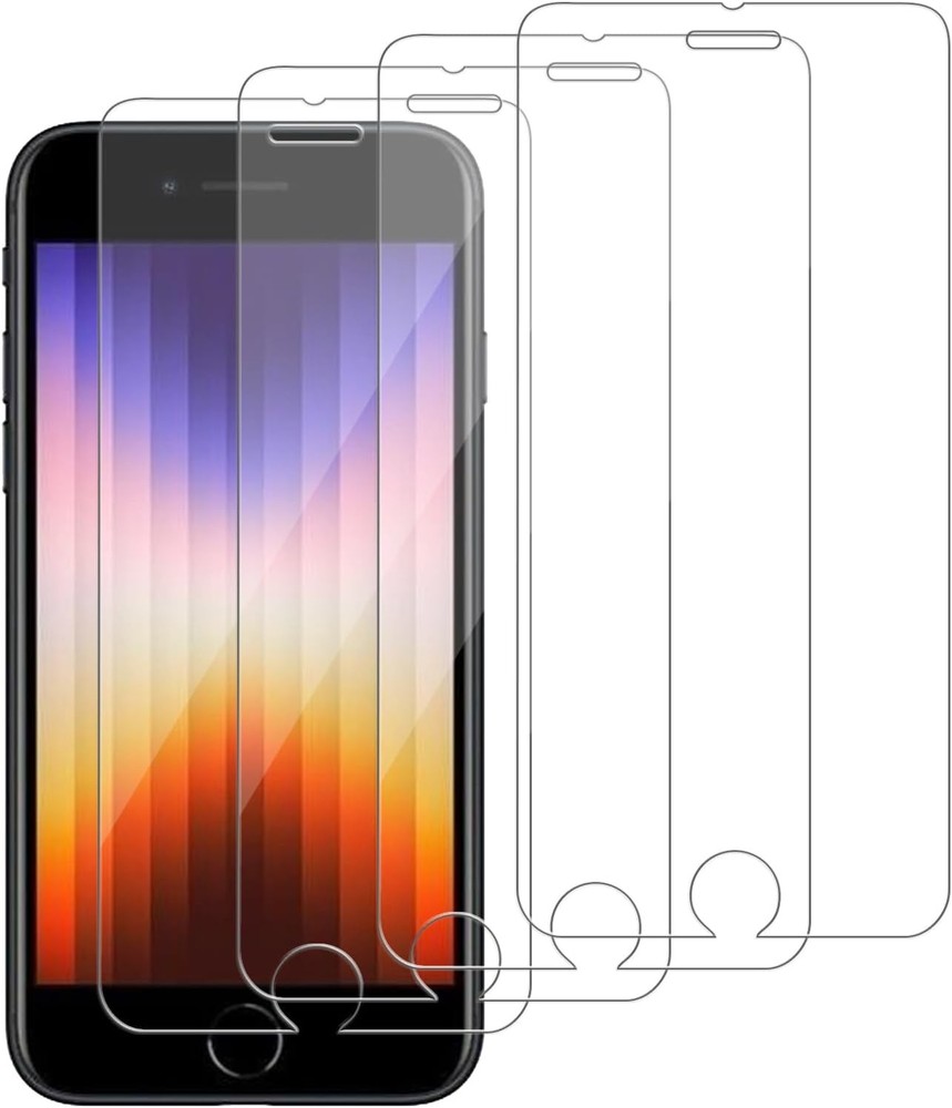 4PCS Glass Screen Protector for iPhone 8/7/6/6s/SE 4.7 Inch Scratch Resistant Ea