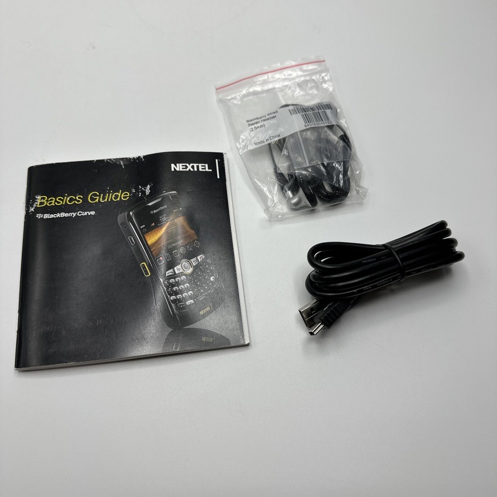 Nextel BlackBerry Curve 8350i Smartphone Manual, New Wired Headset And cord
