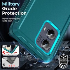 For Motorola Edge 2024 5G Case with 3 in 1 Rugged Military Grade Dust Drop cover