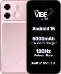 HMD VIBE2 5G (Pink, 4 GB+128GB ) Unlocked Dual SIM Smartphone 6.7″ HD+ 120Hz