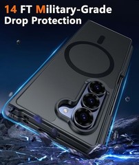 Samsung Galaxy Z-Fold-6 Case Strong Magnetic Grade Drop Protection TPU (Black)