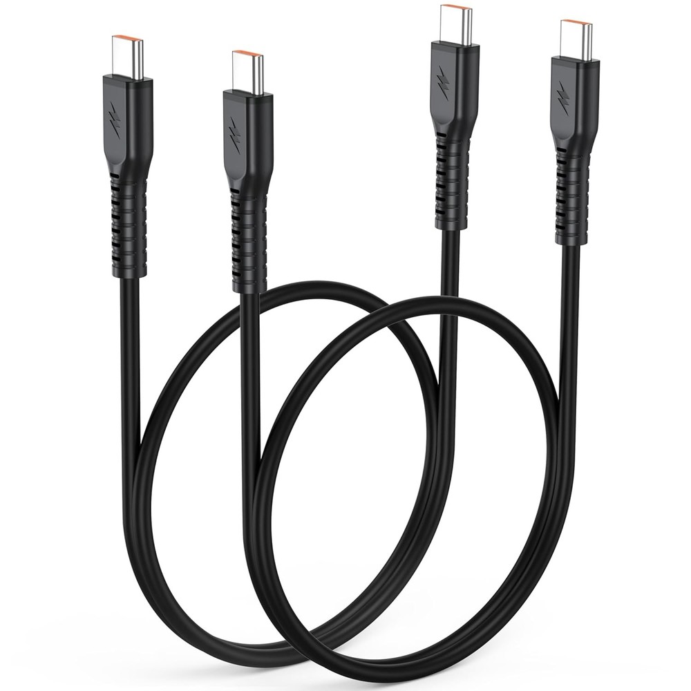 USB C to USB C Cable 2ft 2 Pack, Short 60W Fast Charging & 480Mbps Data Transfer