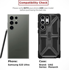 Belt Clip Holster for Samsung Galaxy S23 Ultra (6.8″) – UAG Monarch & Pro Series