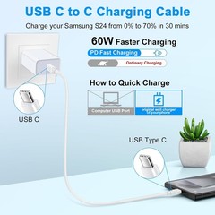 60W USB-C Fast Charging Cable 10FT, 2 Pack for iPhone 17 Pro Max