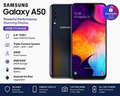 Samsung Galaxy A50 64GB Unlocked Smartphone 6.4” Super AMOLED Android Black