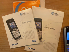 TWO working Nokia 2610 cell phone, power cord, and manual