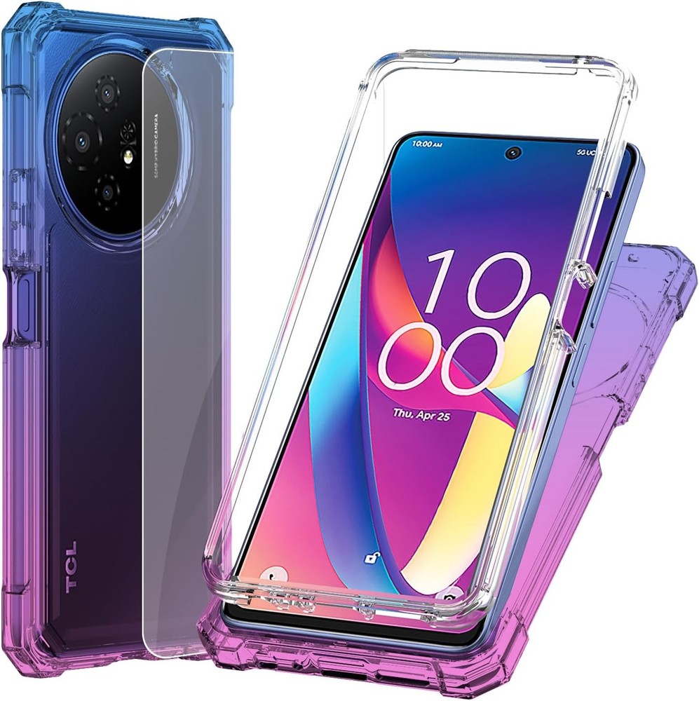 TCL 50 XL 5G Phone Case, TCL 50XL Nxtpaper Phone Case with Screen Protector, Blu