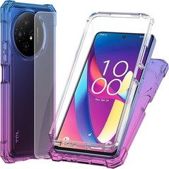 TCL 50 XL 5G Phone Case, TCL 50XL Nxtpaper Phone Case with Screen Protector, Blu