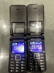BLU Zoey Flex 3G (Unlocked) Cell Phone Z170L- Black **LOT OF 2**USED