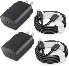 25W USB-C Fast Charger Block for Galaxy S24/S23, Pixel 8/7, iPhone 17/16/15