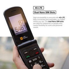 AGM M10 Flip 4G Rugged Feature Phone Large Button Large Icon Senior Basic Phone