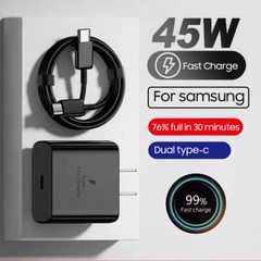 45W USB C Super Fast Wall Charger & 6FT Cable For Samsung Galaxy S25 S24 S23