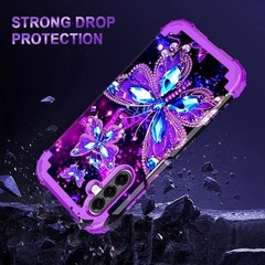 Galaxy A26 5G Case, Glow in The Dark Three Layer Heavy Duty Shockproof Bumper