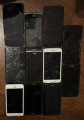 Lot of 11 LG Phoenix K7 K20 G4 Rebel Zone 3 H343 M257 (BROKEN] Sold AS IS