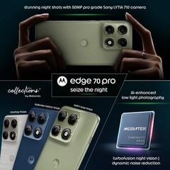 Motorola Edge 70 Pro 256GB Storage 12GB RAM Unlocked 5G | NFC| PANTONE Tea Green