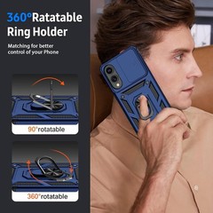 Samsung Galaxy S25 Edge Case with Camera Lens Cover, 10 FT Drop Protection, Navy
