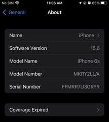 * Apple iPhone 6s – 64GB – Space Gray (Unlocked) A1688 (CDMA + GSM) Excellent
