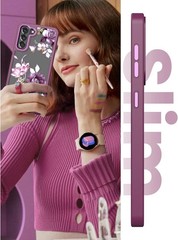 Samsung S21 5G Case Floral Military Grade Drop Tested Hard Back & Soft Edge Cove