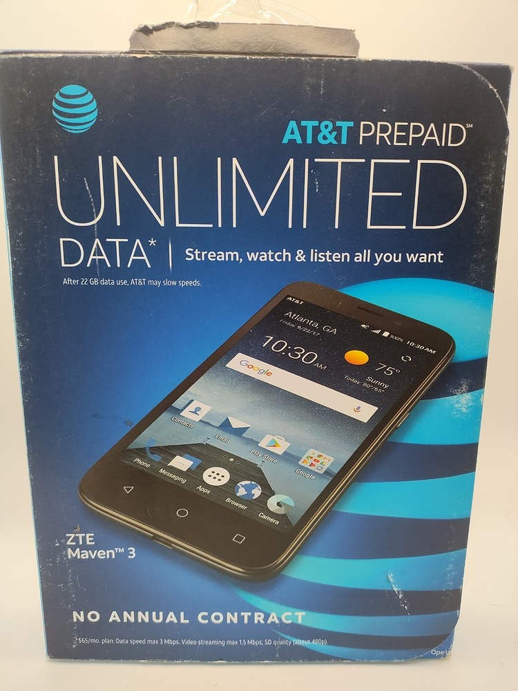 RARE BRAND NEW FACTORY SEALED AT&T PREPAID MAVEN 3 Z835 8GB ANDROID