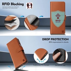 Samsung Galaxy Z Fold 6 Wallet Case with Card Holder, RFID Blocking PU Leather F