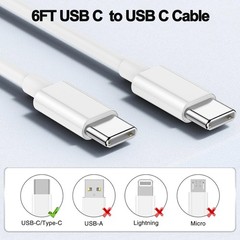 iPhone Charger Fast Charging 2Pack Dual Port USB C Wall Chargers Block 6FT Cable