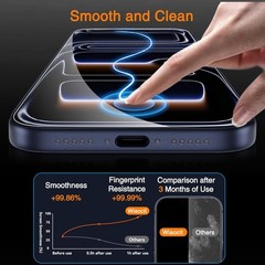 3-Pack Bubble-Free Tempered Glass Screen Protectors for iPhone 17 Pro Max