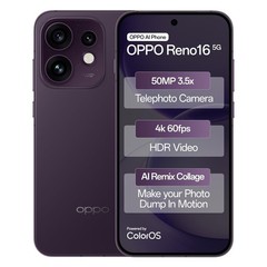 OPPO Reno16 5G 8GB RAM 256GB Twilight Violet 50MP Telephoto Unlocked