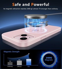 iPhone 15 Case: Translucent Matte Magnetic Phone Cover – Military Grade Protecti
