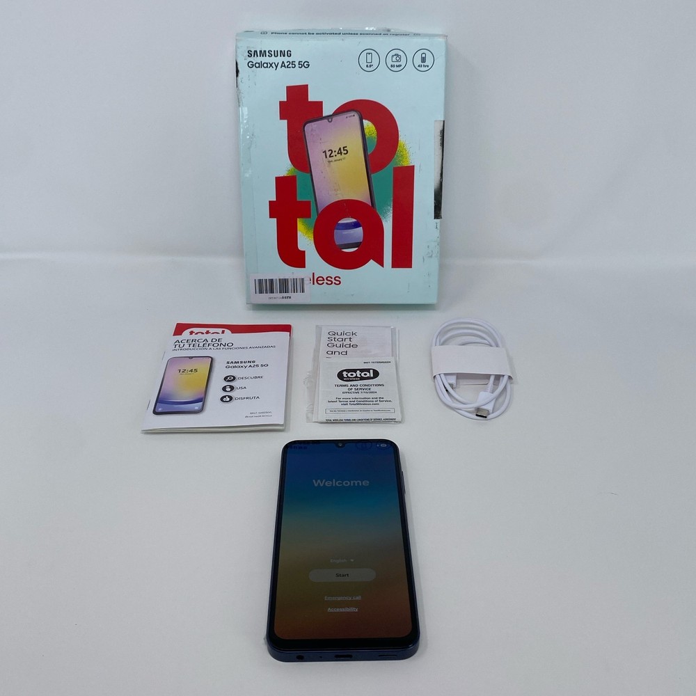 Samsung Galaxy A25 5G Blue Black 128GB Total Wireless (Locked)