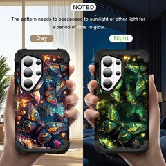 Heavy-Duty Shockproof Case for Samsung Galaxy S26 Ultra, Blue Butterfly Design