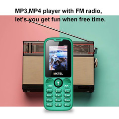 M2023 Feature Phone with 1.77Inch Display 800Mah Battery Dual SIM FM Radio Flash