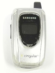 Samsung SGH-X497 – Silver and Black ( AT&T / Cingular ) Cellular Flip Phone