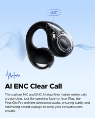 SoundPeats PearlClip Pro, Clip-on BT5.4 AI ENC Earbuds, 24Hrs Play Time,12mm,App