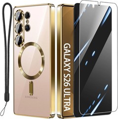 Glossy Luxury Magnetic for Samsung Galaxy S26 Ultra Case with Screen Protector &