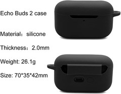 Silicone Case for Echo Buds 2nd, Shockproof Protective Echo Buds 2 Case Cover