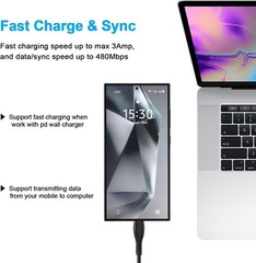 25W Fast USB-C Wall Charger for Moto G, Edge, Razr Ultra, 6FT Cable