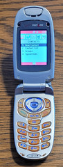 LG VX5200 – Silver and Blue ( Verizon ) Cellular Flip Phone – READ
