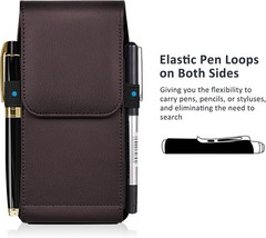 Leather Phone Holster with Strong Metal Belt Clip for Samsung Galaxy S25/S24/S23
