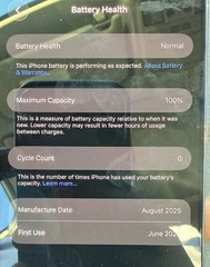 Apple iPhone 17 Air 256GB Sky Blue (Unlocked) Excellent Condition 1 cycle count