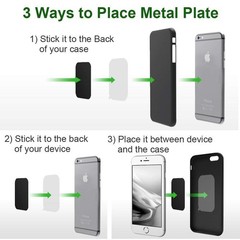 Great 1 Universal Metal Plates with 3M Adhesive for All Magnetic Car Mounts, Cel
