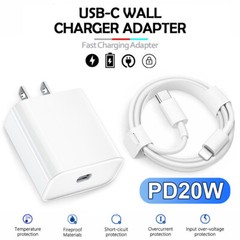 20W Wall Adapter Fast Power Charger &3FT USB-C Cable for iphone 14 13 12 11 X/XR