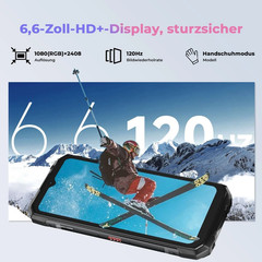HOTWAV Hyper 7S 5G Outdoor Smartphone 16GB + 256GB Android15 6,6 in Phone GPS