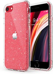 iPhone SE 2020/2022 Case, iPhone 8/7 Case Clear Glitter Soft TPU Cover 4.7 Inch