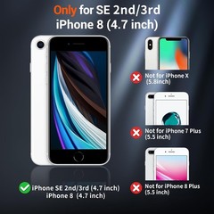 Magnetic for iPhone SE Case 2022 (3rd)/2020 (2nd), iPhone 8 Case Translucent Mat
